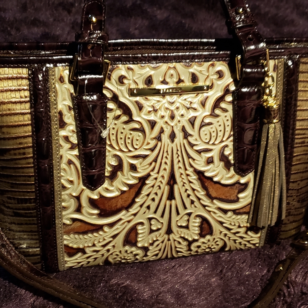 Brahmin Mini Asher Gold Bel Canto NWT